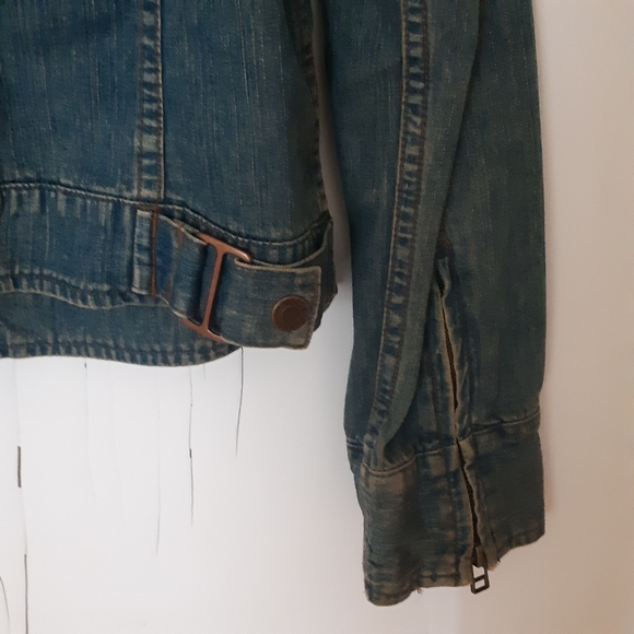 Jacob Connexion Denim Jacket Zip Up Super Cute - Picture 6 of 11